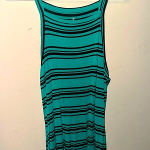 Green and black summer dress